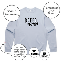 BLD LIFESTYLE CLUB CREW: "Breed Mum" | Powder Blue (3D Puff Embroidery)