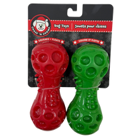 CAITEC: Squeak and Float Dumbbell Dog Toy 2pk - Small