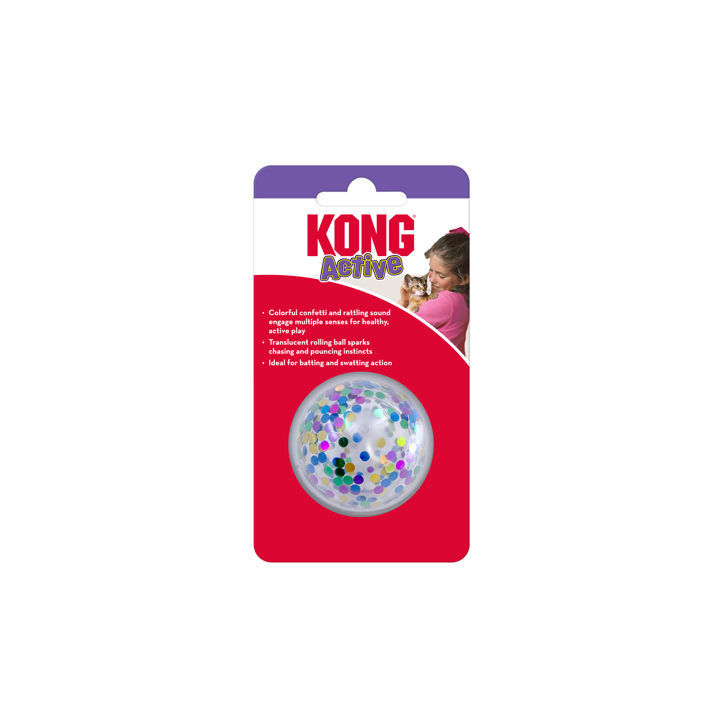 KONG (CAT): Active Confetti Ball (NEW)