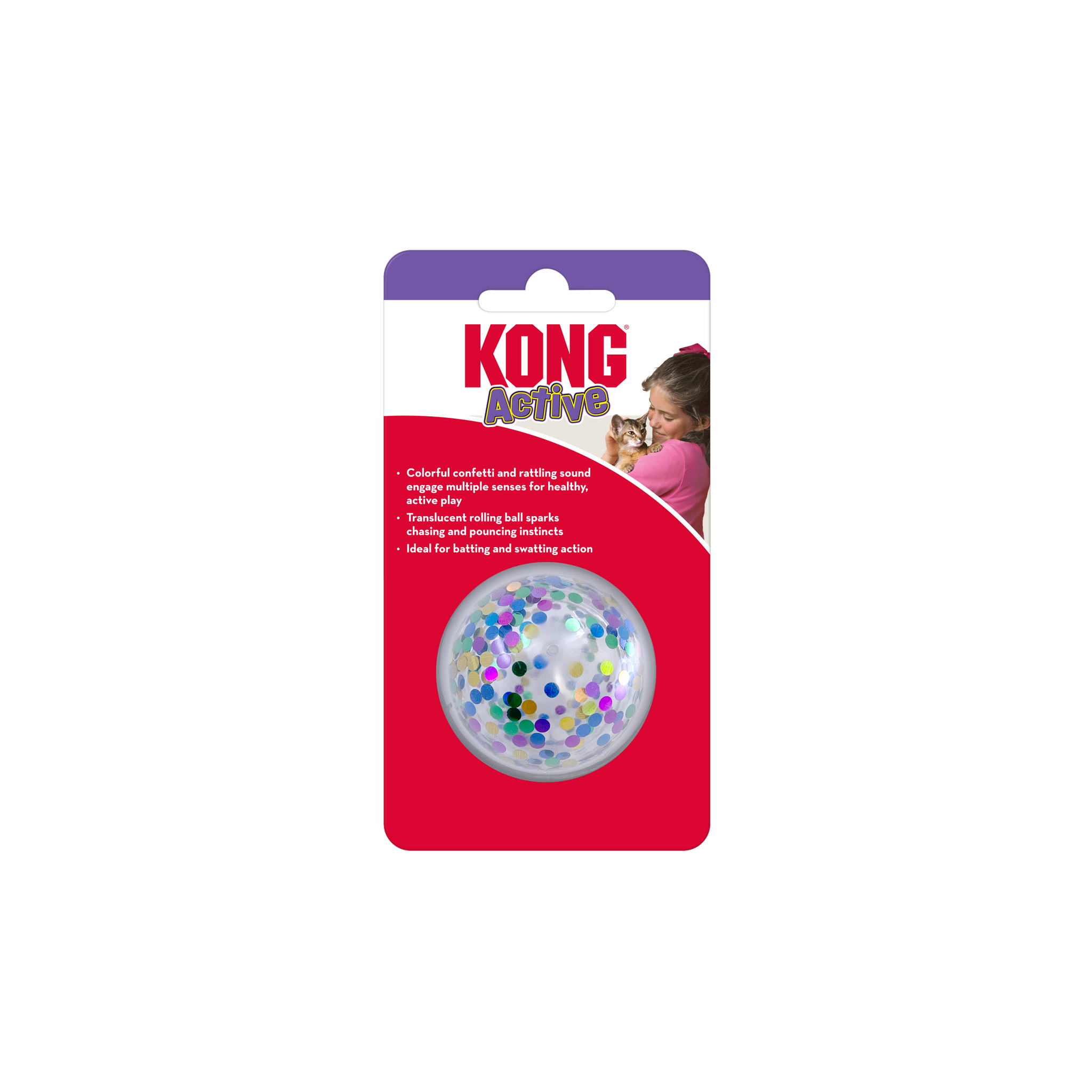 KONG (CAT): Active Confetti Ball (NEW)