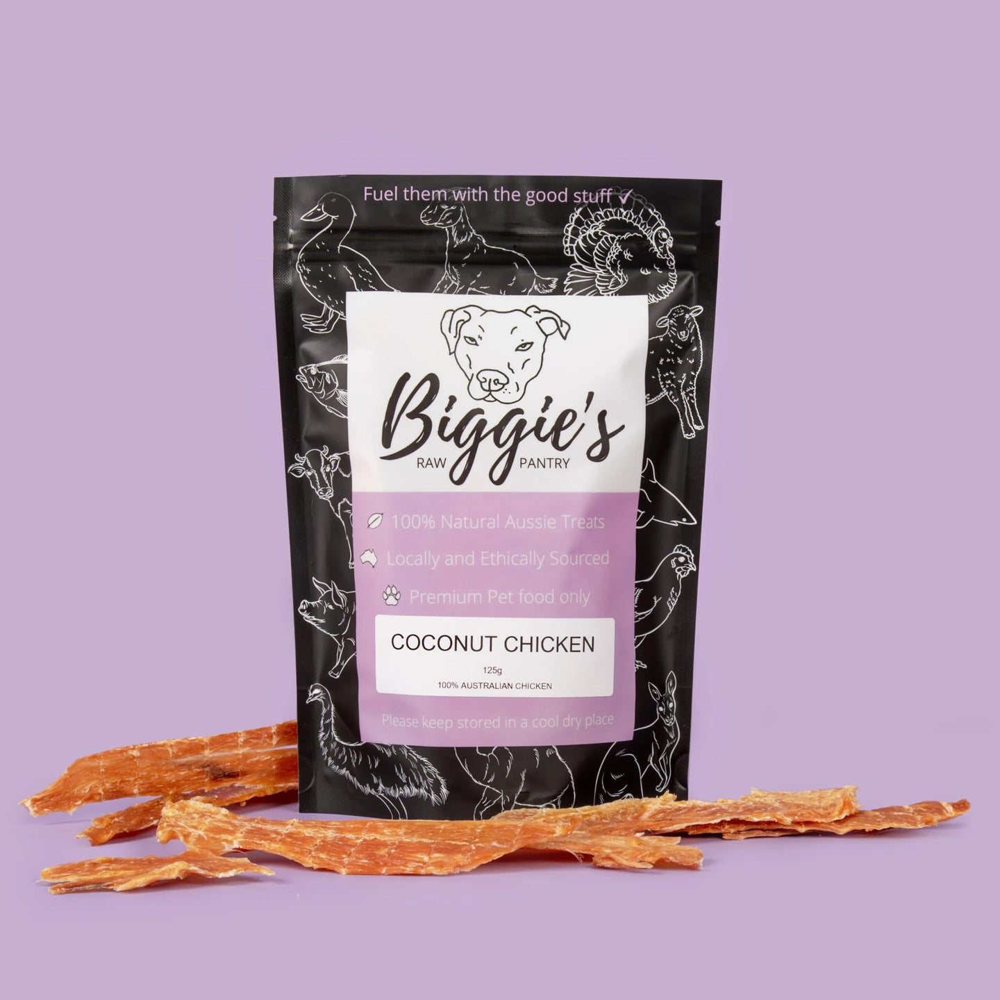 DOG TREATS: Biggies Raw Pantry | Coconut Chicken