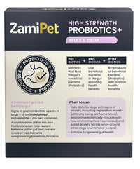 DOG SUPPLEMENT | Zamipet High Strength Probiotics + Relax & Calm | 30 Satchels