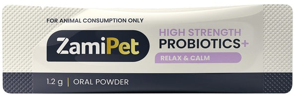 DOG SUPPLEMENT | Zamipet High Strength Probiotics + Relax & Calm | 30 Satchels