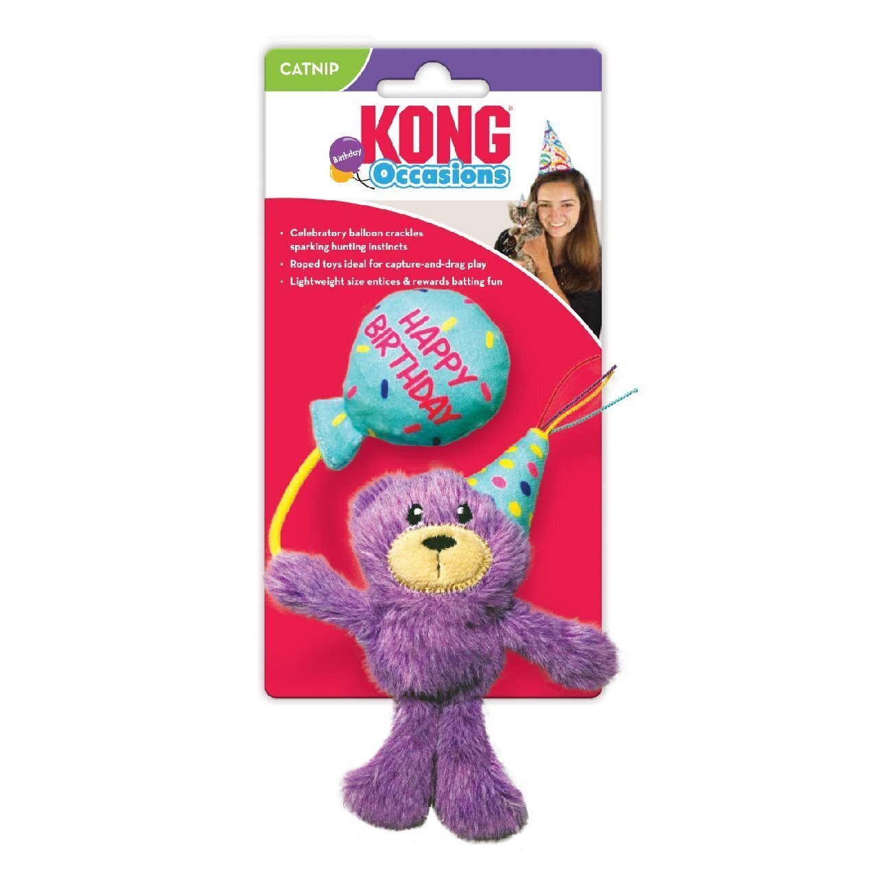 KONG (CAT): Occasions Birthday Teddy Catnip Toy