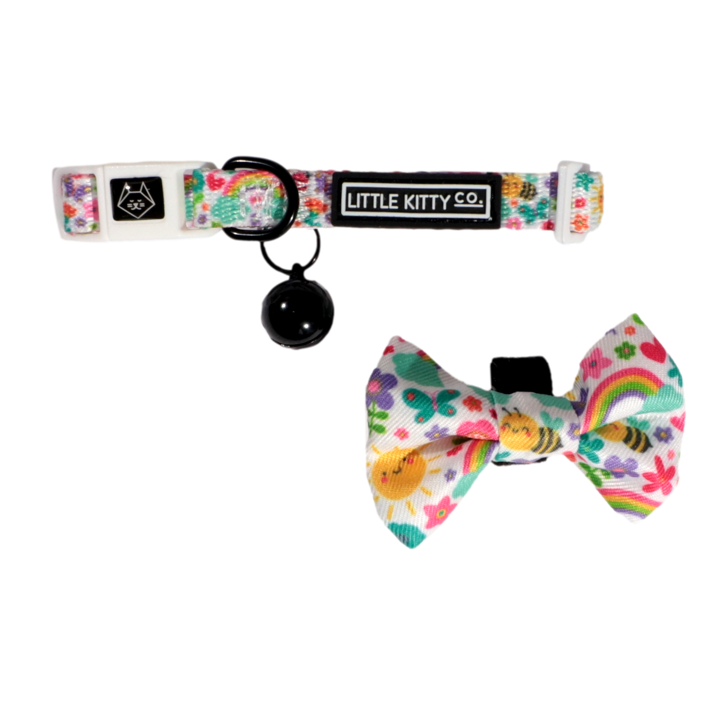 CAT COLLAR & BOW TIE: Follow the Rainbow