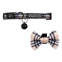 CAT COLLAR & BOW TIE: Nova Plaid