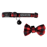 CAT COLLAR & BOW TIE: Plaid to the Bone