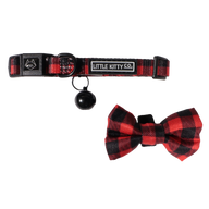 CAT COLLAR & BOW TIE: Plaid to the Bone