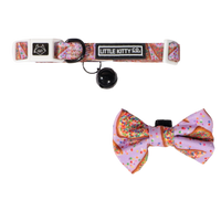 CAT COLLAR & BOW TIE: Purple Fairy Bread