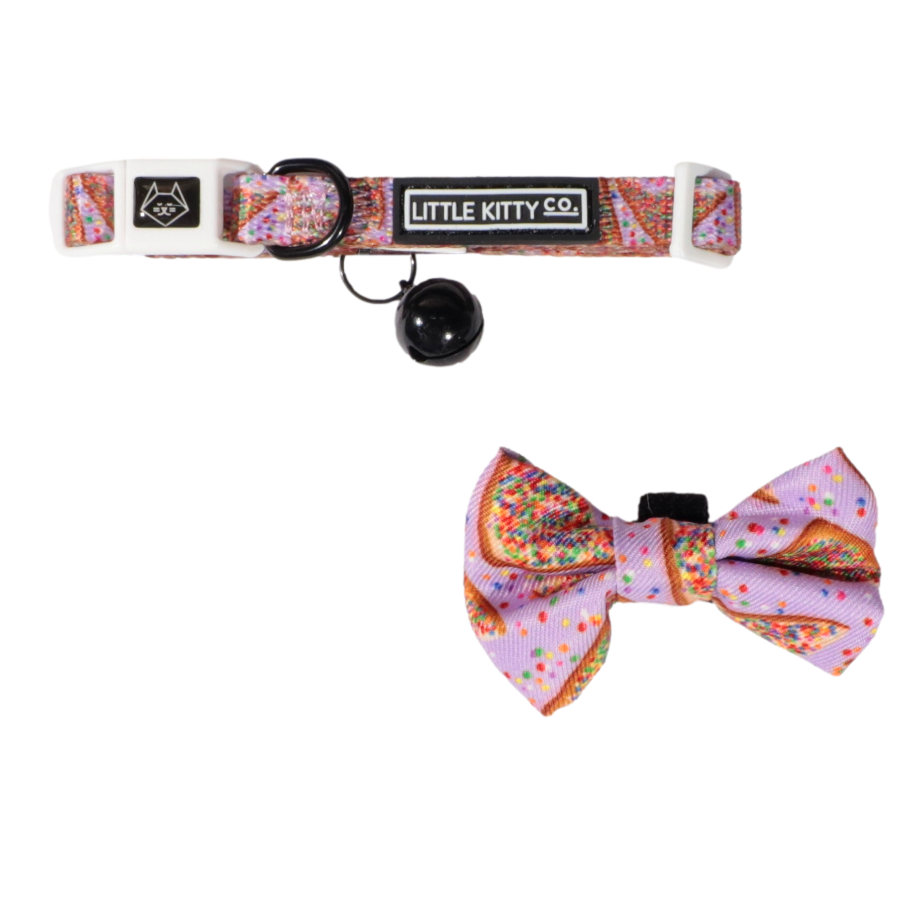 CAT COLLAR & BOW TIE: Purple Fairy Bread