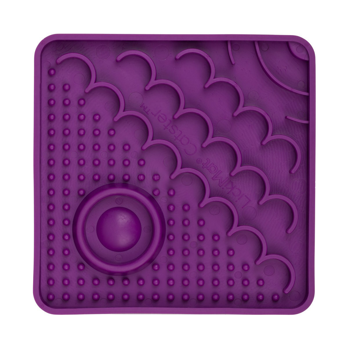 LICKIMAT (CAT):Catster Slow Food Bowl Anxiety Mat for Cat's (Purple)