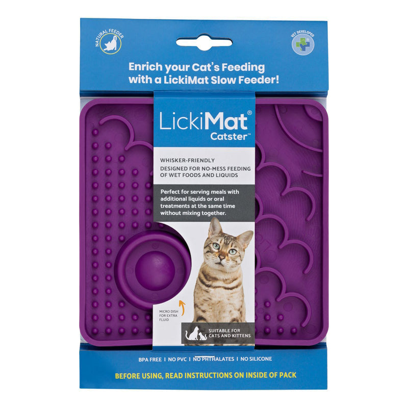 LICKIMAT (CAT):Catster Slow Food Bowl Anxiety Mat for Cat&