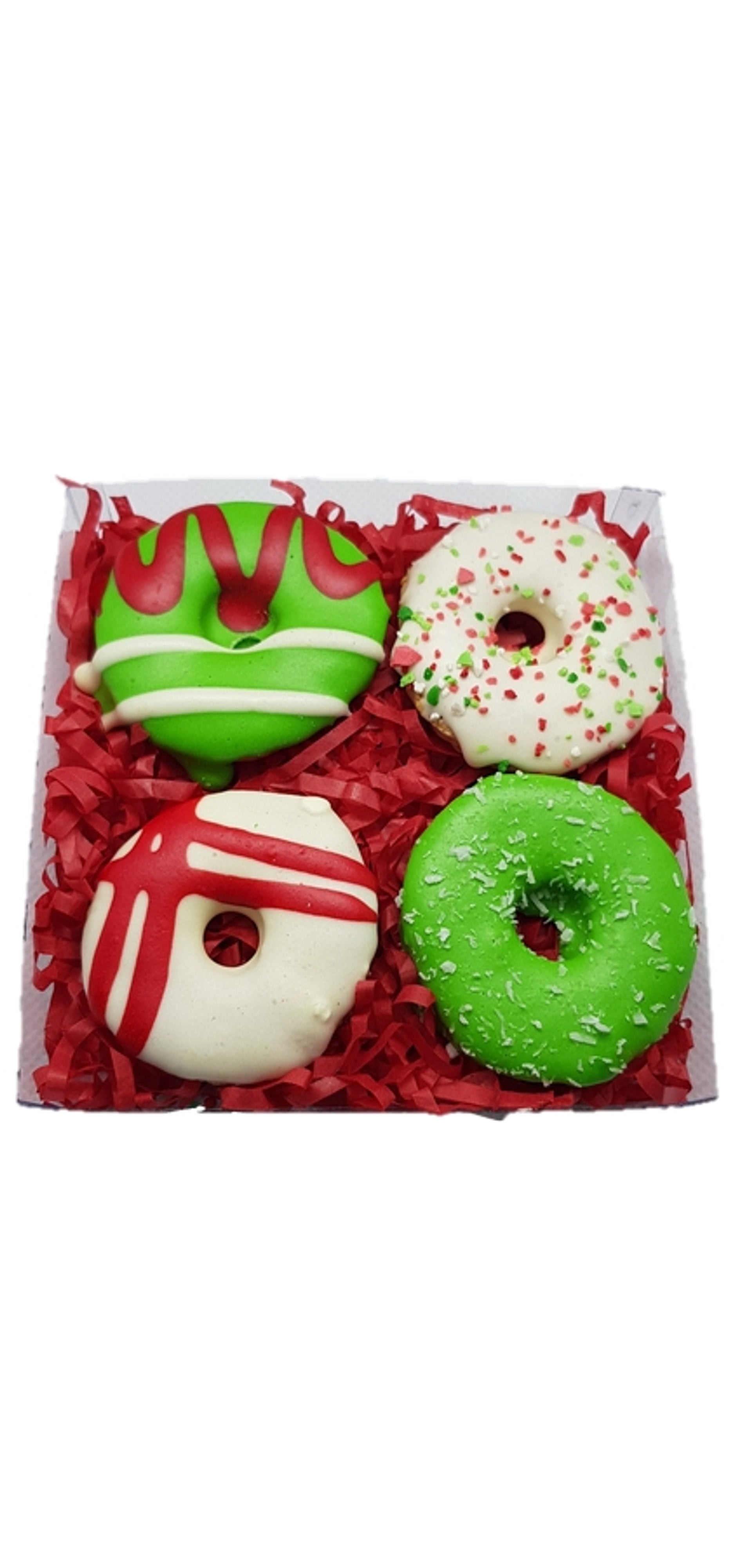 DOG TREATS | Huds and Toke: Mixed: Donut Box | Christmas | 4 Pces (in GIFT BOX)