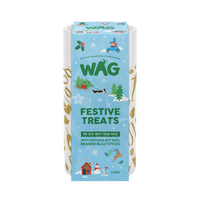 DOG TREATS | WAG: Braided Bully Festive Treats Tube