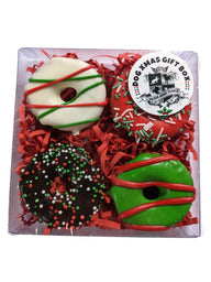 DOG TREATS | Huds and Toke: Mixed: Donut Box | Christmas | 4 Pces (in GIFT BOX)