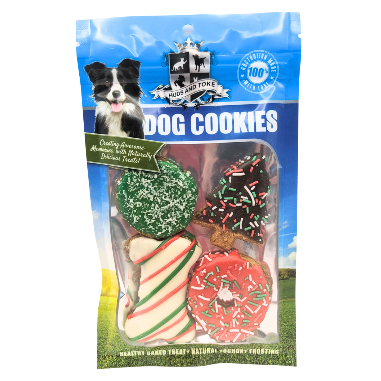 DOG TREATS | Huds and Toke: Mixed Christmas Cookie Pack | 4 Pce