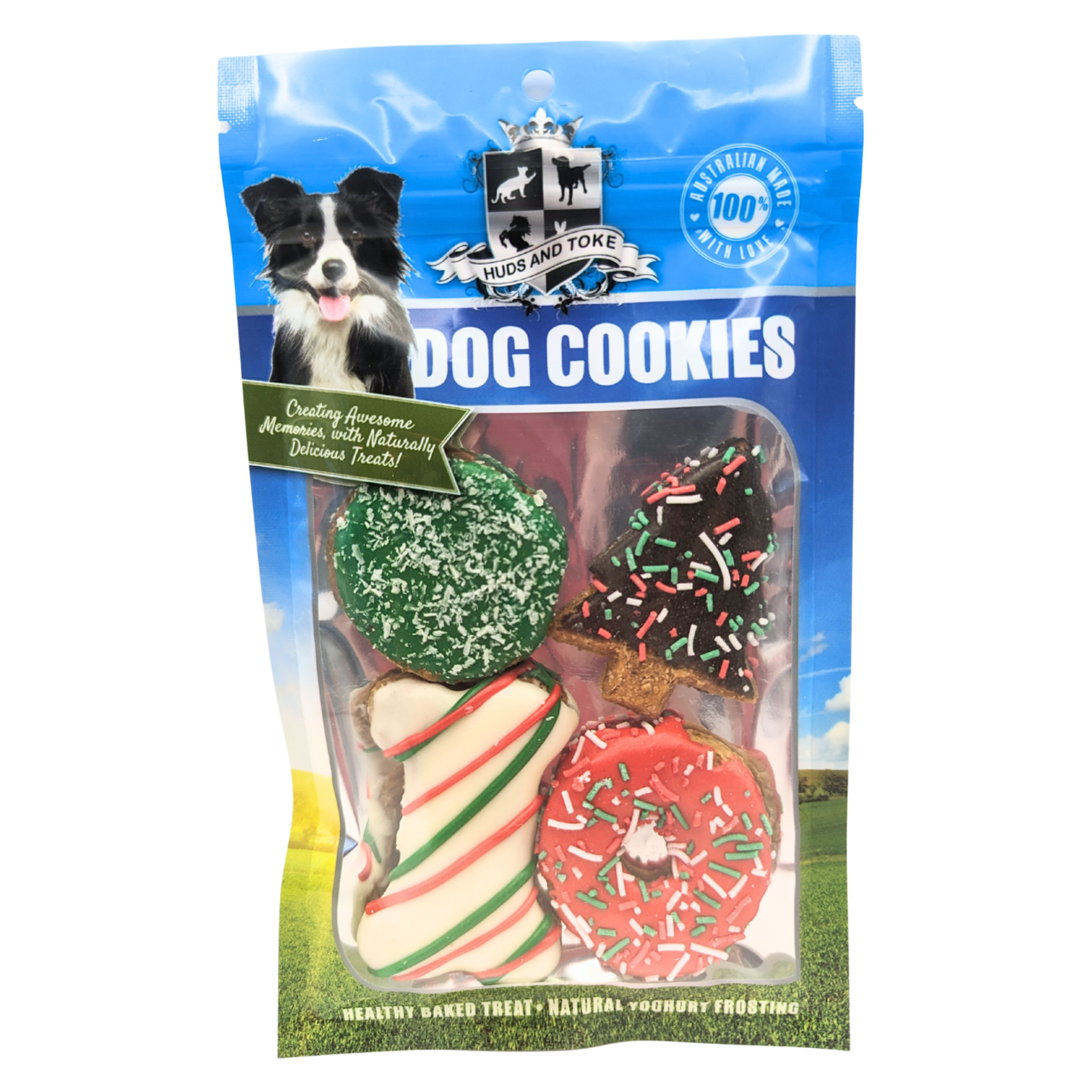 DOG TREATS | Huds and Toke: Mixed Christmas Cookie Pack | 4 Pce