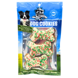 DOG TREATS | Huds and Toke: Xmas Sparkle Doggy Bones | Small | 3 Pces (Yoghurt Frosted)