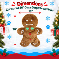 Petlou: Christmas Cozy Gingerbread Man 26" JUMBO