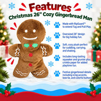 Petlou: Christmas Cozy Gingerbread Man 26" JUMBO