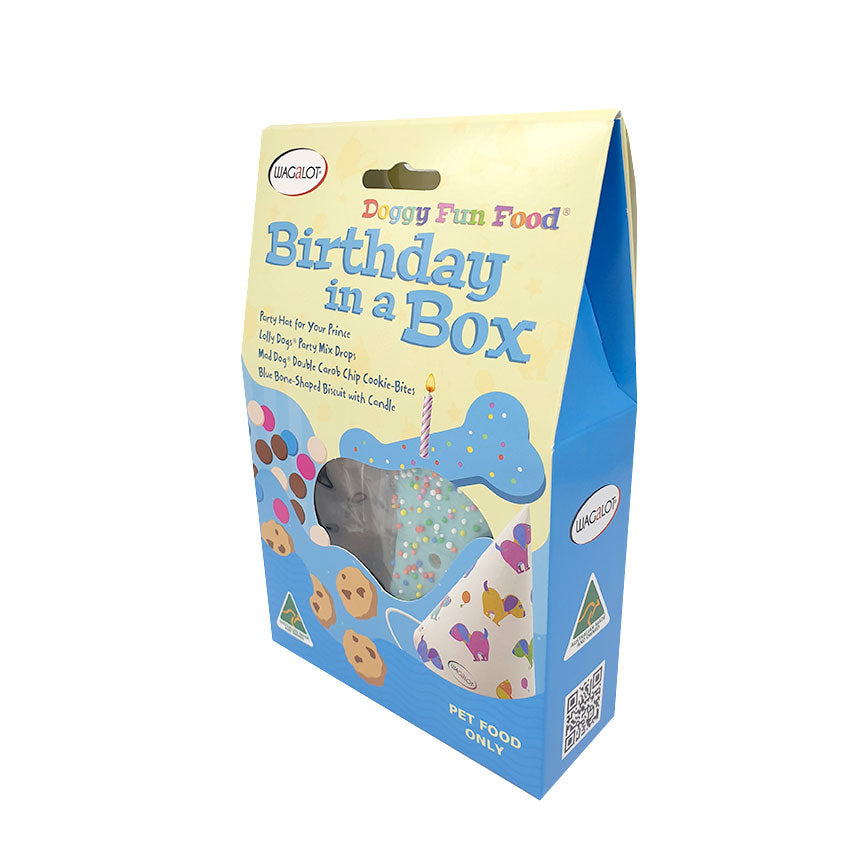 DOG TREATS | Wagalot Dog: Birthday in a Box - Blue