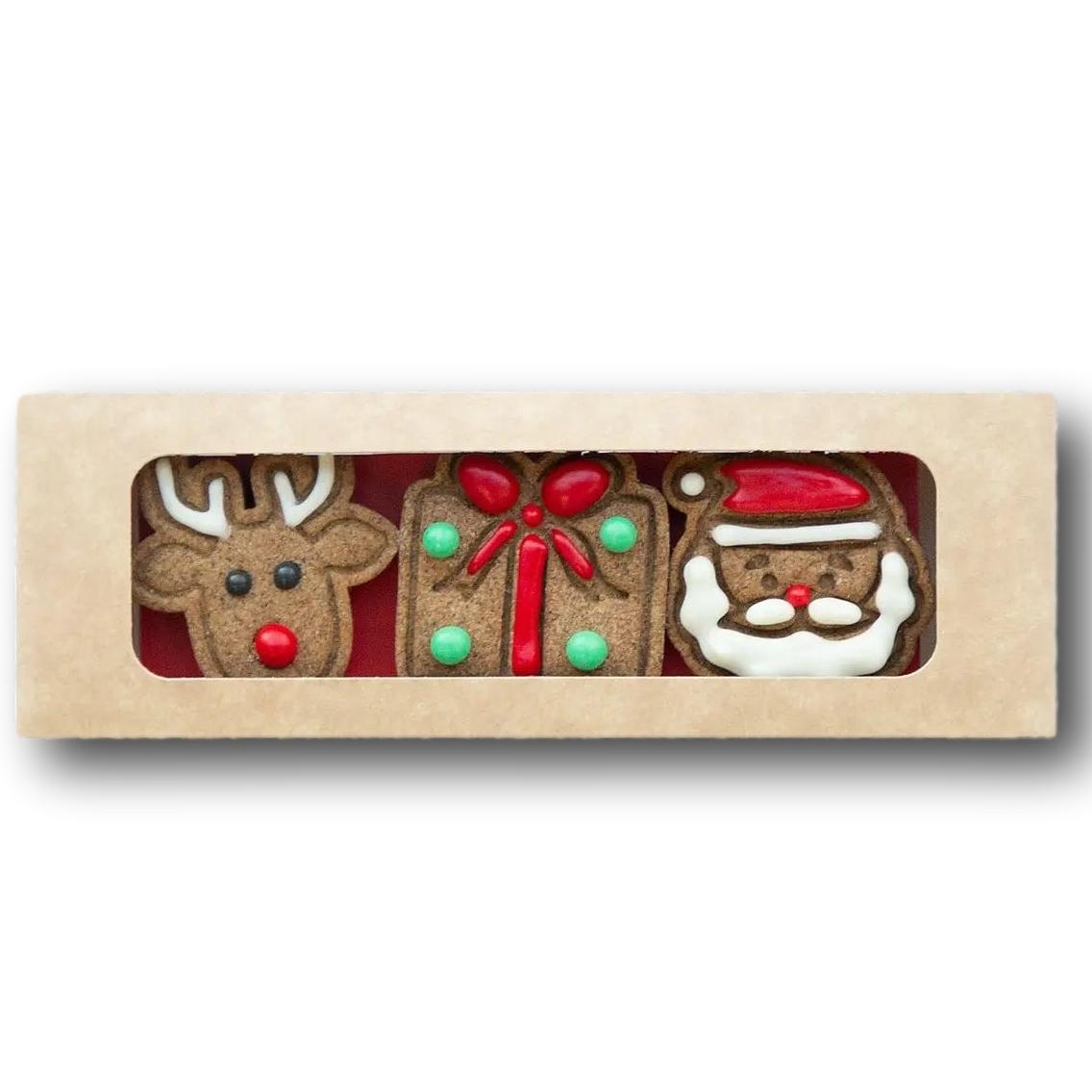 DOG TREATS | Golden BARKery: Christmas Deer Gift Santa TRIO