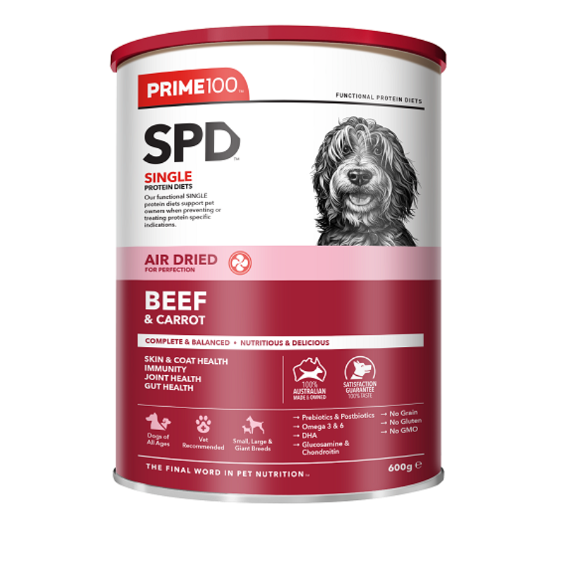 DOG FOOD: Prime100 SPD Air Beef & Carrot 600g