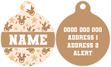 Pet ID Tag | Dashing Through The Stars (Brown)