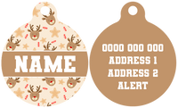 Pet ID Tag | Dashing Through The Stars (Brown)