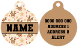 Pet ID Tag | Dashing Through The Stars (Brown)