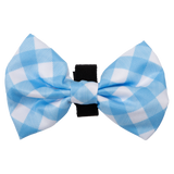 DOG COLLAR (+ BOW TIE option): Blueberry Gingham