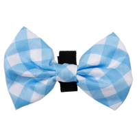 DOG COLLAR (+ BOW TIE option): Blueberry Gingham