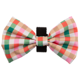 DOG COLLAR (+ BOW TIE option): Candy Lane Plaid