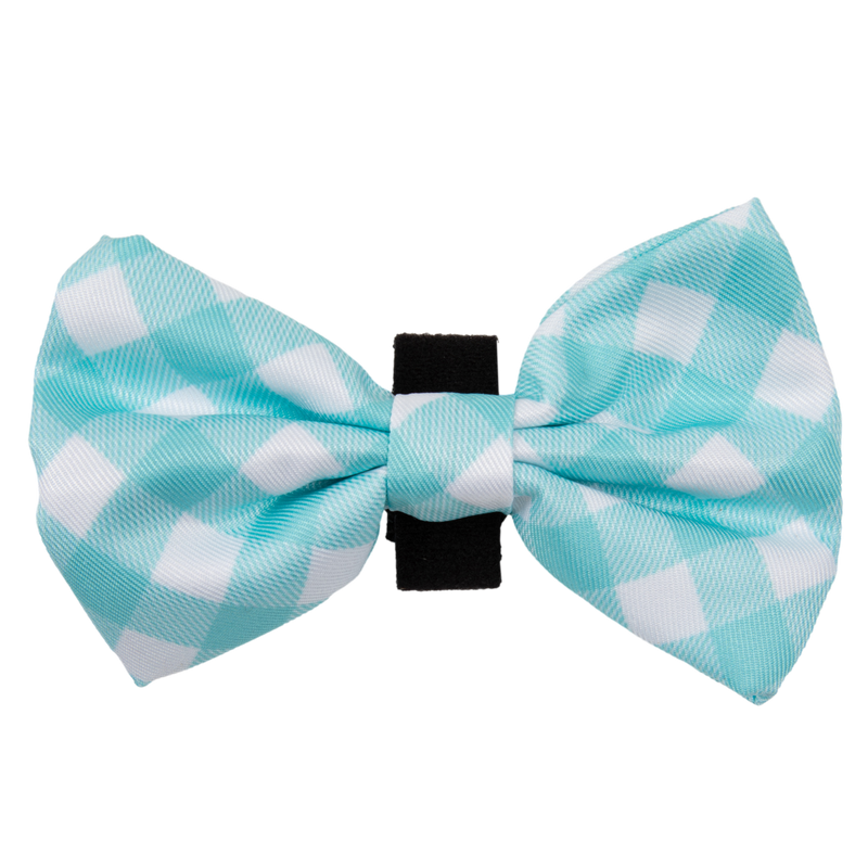 DOG COLLAR & BOW TIE: Peppermint Gingham (NEW!)