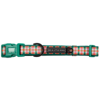 DOG COLLAR (+ BOW TIE option): Candy Lane Plaid