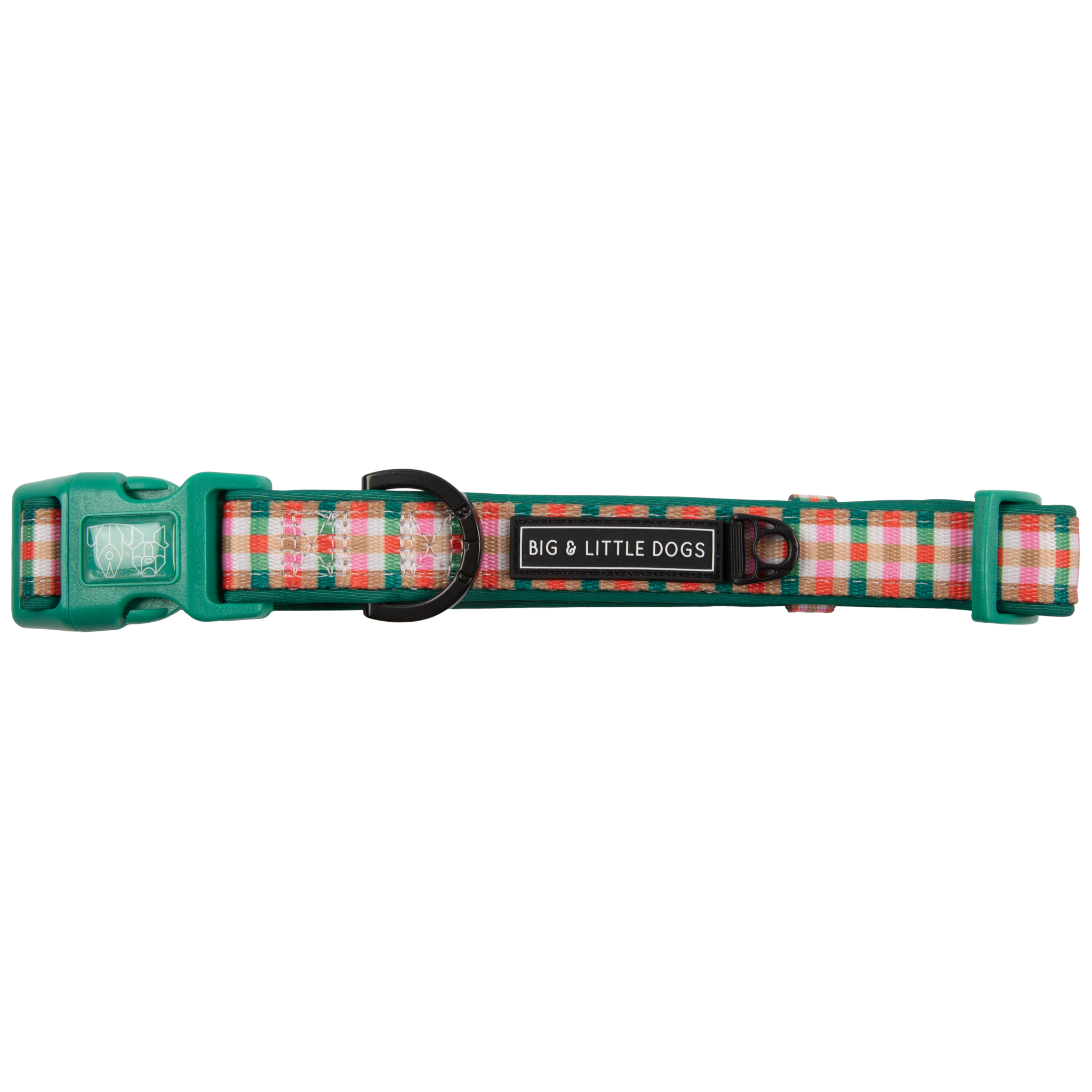 DOG COLLAR (+ BOW TIE option): Candy Lane Plaid