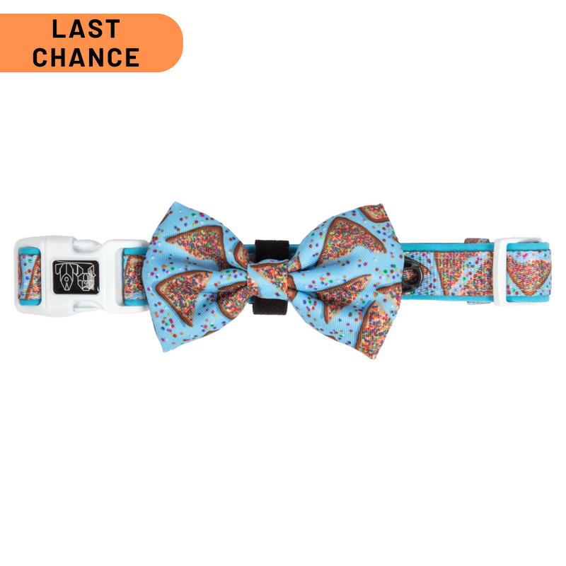 DOG COLLAR (+ BOW TIE option): Blue Fairy Bread