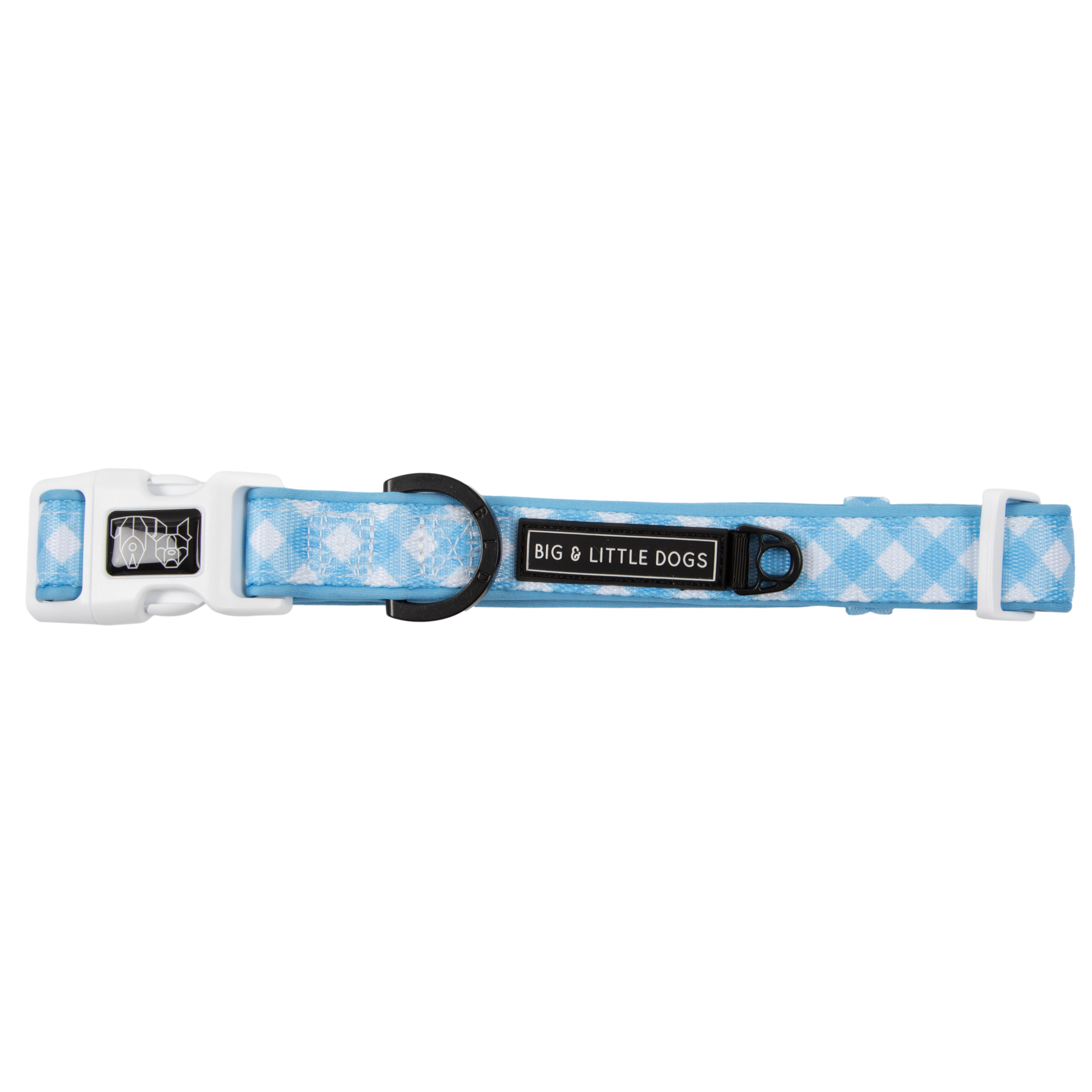 DOG COLLAR (+ BOW TIE option): Blueberry Gingham