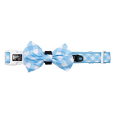 DOG COLLAR (+ BOW TIE option): Blueberry Gingham