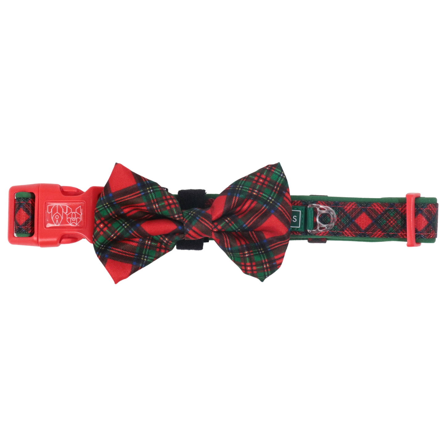 DOG COLLAR & BOW TIE: Festive Tartan {FINAL SALE}