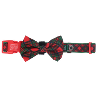 DOG COLLAR & BOW TIE: Festive Tartan {FINAL SALE}