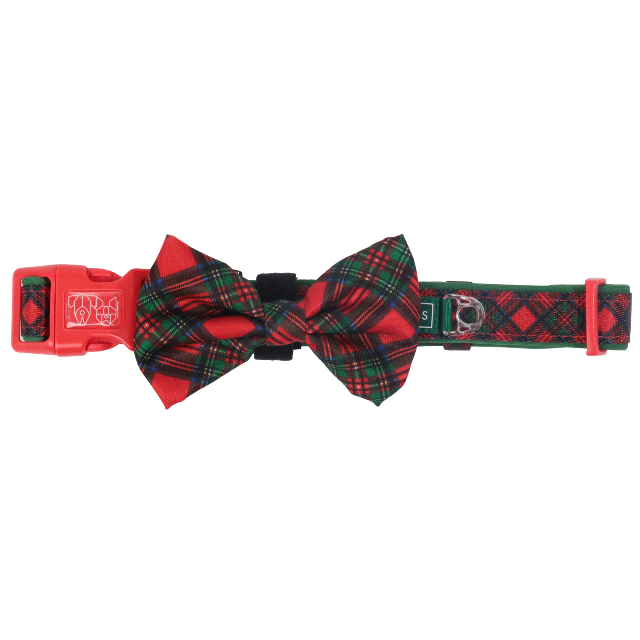 DOG COLLAR & BOW TIE: Festive Tartan {FINAL SALE}