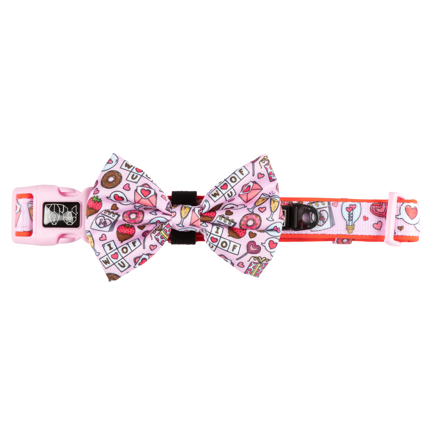 DOG COLLAR & BOW TIE: I Woof You {FINAL SALE}