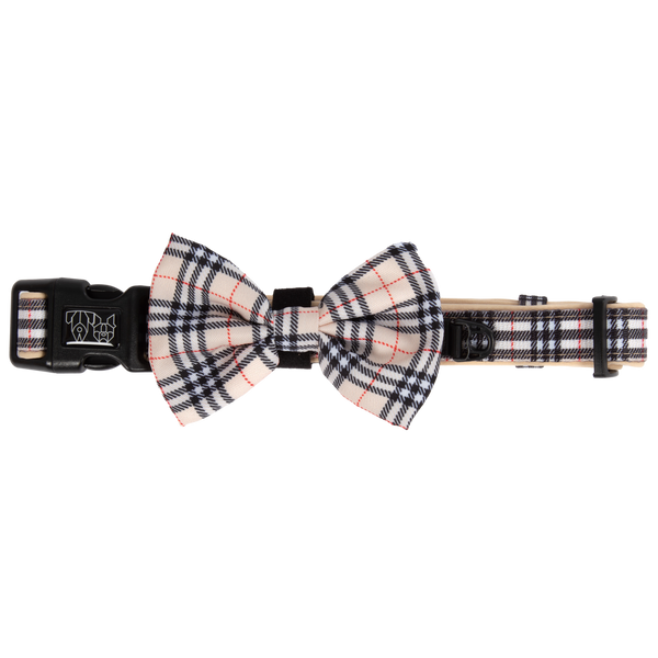 Burberry bow deals tie dog collar