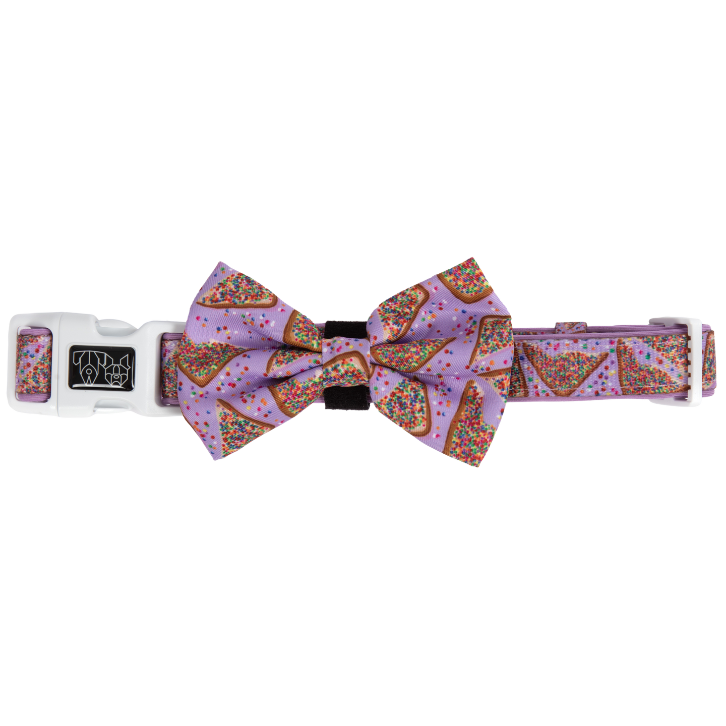 DOG COLLAR (+ BOW TIE option): Purple Fairy Bread