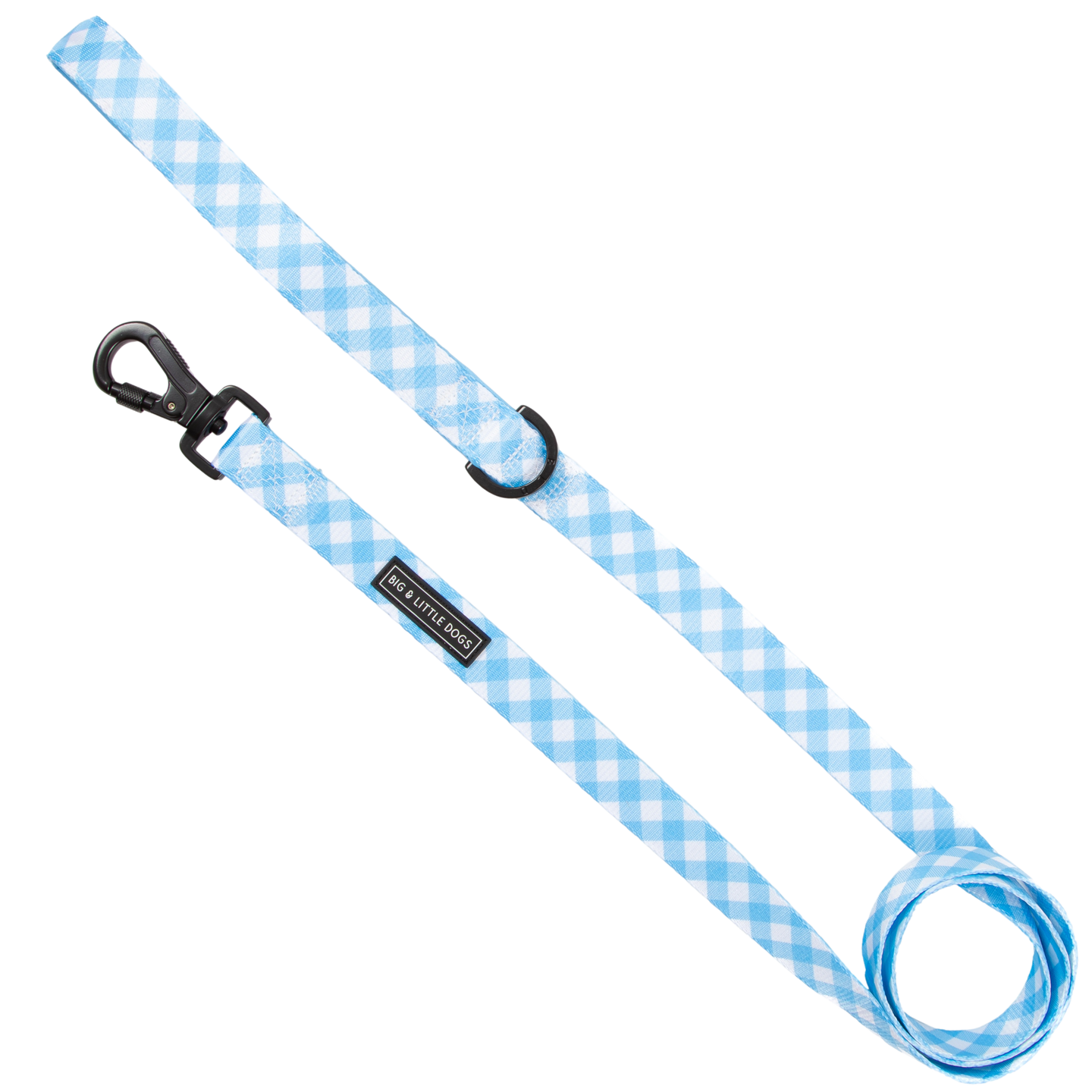 DOG LEASH: Blueberry Gingham