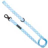 DOG LEASH: Blueberry Gingham