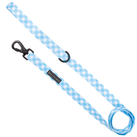 DOG LEASH: Blueberry Gingham