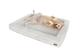 Dog Pet Bed Luxurious Boucle Cover Salt and Pepper