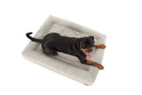 Dog Pet Bed Luxurious Boucle Cover Salt and Pepper